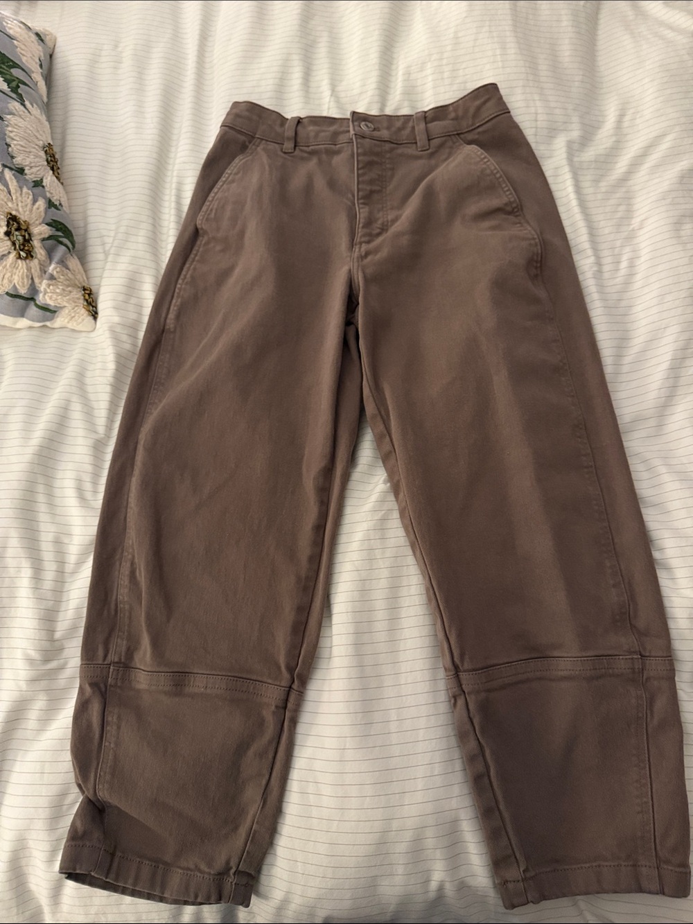 Everlane Utility Barrel Pant in Taupe